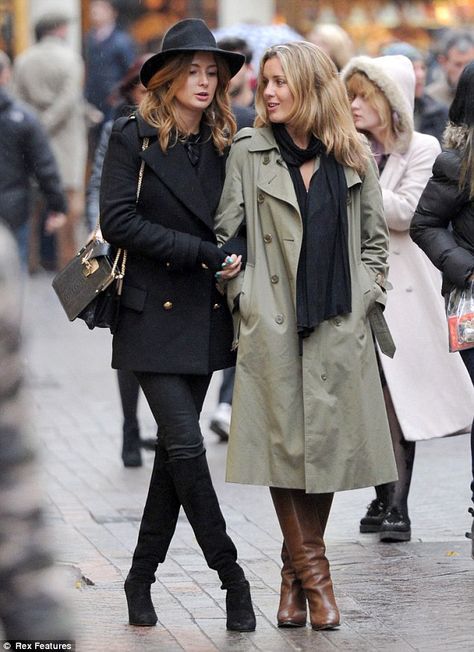 Reunited: Made In Chelsea's Millie Mackintosh and former co-star Caggie Dunlop were seen filming scenes for their latest project togther in London's Carnaby Street on Wednesday Caggie Dunlop, Aw Style, Aesthetic Tv, Millie Mackintosh, Celebrity Style Icons, Chelsea Girls, Made In Chelsea, Film Music, Winter Lookbook