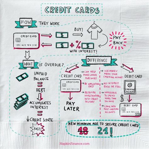 Napkin Finance, Credit Card Infographic, Teaching Economics, Building Credit, Financial Literacy Lessons, Economics Lessons, Finance Infographic, Corporate Business Card Design, Credit Card Balance