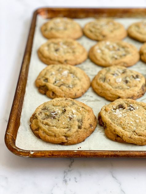 The Salted Sweets, Salted Chocolate Chunk Cookies, Frozen Cookie Dough, Turbinado Sugar, Cookie Spread, Types Of Chocolate, Cookie Dough Balls, Salted Chocolate, Chocolate Chunk