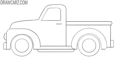 How to Draw a Truck for Kids Step by Step How To Draw A Truck Step By Step Easy, Truck Drawing Easy Step By Step, Simple Truck Drawing, Cartoon Truck Drawing, How To Draw A Truck Step By Step, How To Draw A Truck, Red Truck Drawing, Old Truck Drawings, Pickup Truck Drawing