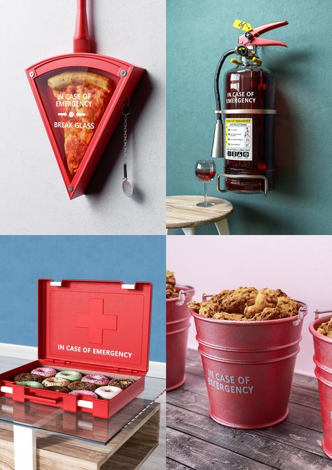 Emergency Equipment, Guerilla Marketing, Food Packaging Design, Creative Packaging Design, Creative Packaging, Creative Ads, In Case Of Emergency, Ads Creative, Art Series