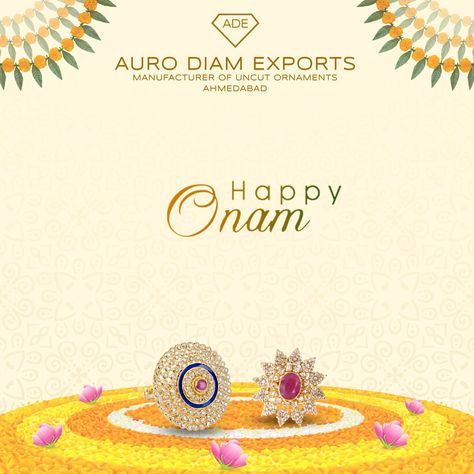 Manufacturing Exclusive Uncut Diamond Jewellery #happyonam #onam #kerala #gold #diamonds #jewellery #diamondjewellery #uncutdiamonds #chakripolki #latestjewellery #aurodiam #aurodiamjewellery Onam Jewellery Creative Ads, Onam Jewelry, Onam Jewellery, Onam Kerala, Jewellery Ads, Rangoli Designs Simple Diwali, Happy Onam, Bridal Diamond Jewellery, Jewelry Ads