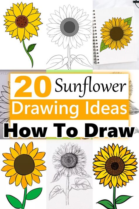 Discover 20 easy sunflower drawing ideas with step-by-step sketch tutorials, printables, and coloring pages. Perfect for the upcoming season, these sunflower sketches provide a fun and engaging way to learn how to draw a sunflower. Dive into these creative drawing projects and bring a touch of sunshine to your artwork! Easy To Draw Sunflowers, Sun Flowers Drawing Easy, How To Draw A Sun Flower, Fall Season Drawings, Drawing A Sunflower, How To Draw A Sunflower Easy, Easy Sunflower Drawing Simple, How To Draw A Sunflower Step By Step, How To Draw Tutorials Step By Step