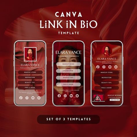 Link In Bio Template, Instagram Tiktok Pinterest Bio Link Landing Page Canva Template, Linktree Alternative Link In Bio, Canva Template Instagram fonts #instagramfonts social media fonts #socialmediafonts fonts #fonts font #font 3.169 Linktree Bio Ideas, Bio Link Design, Link In Bio Page Design, Link In Bio Design, Bio Template, Top Fonts, Website Fonts, Instagram Font, Makeup Store