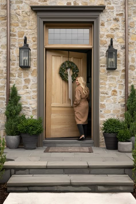 Arch Front Door, Mcgee House, Front Door Lighting, Mcgee Home, Shea Mcgee, Front Porch Design, التصميم الخارجي للمنزل, Casa Exterior, Front Door Design