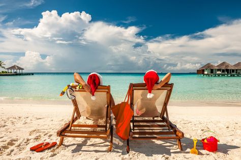 Santa On The Beach, Family Christmas Outfits, Creative Shoot, Christmas Trimmings, Christmas Stock Photos, Christmas Getaways, Florida Christmas, Snow Activities, Family Christmas Pictures