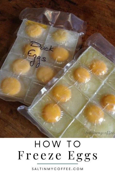 How To Freeze Eggs, Freezing Food Guide, Freeze Eggs, Freezer Ideas, Kitchen Knowledge, Storing Eggs, Freezing Vegetables, Freezing Eggs, Fresh Egg