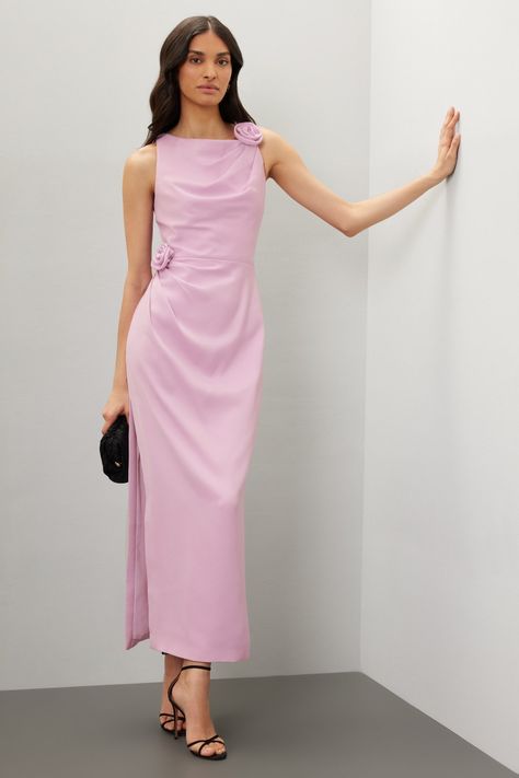 Leela Crepe Long Gown by ML Monique Lhuillier | Rent the Runway Pink Guest Dress, Pink Gown Aesthetic, Vintage Pink Dress, Look Formal, Fashion Corner, Indian Fashion Saree, Fancy Dresses Long, Prom Dress Inspiration, Classy Work Outfits