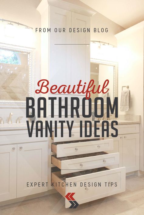 Take a look at some beautiful bathroom vanities using Cabinets.com®️️ cabinetry! Use them as ideas and inspirations for your own bathroom vanity project. Built In Vanity In Bathroom, Built In Bathroom Vanity, Vanity In Bathroom, Bathroom Vanity Ideas, Beautiful Bathroom Vanity, Custom Bathroom Cabinets, Built In Vanity, Bathroom Vanity Storage, Bathroom Cabinets Designs