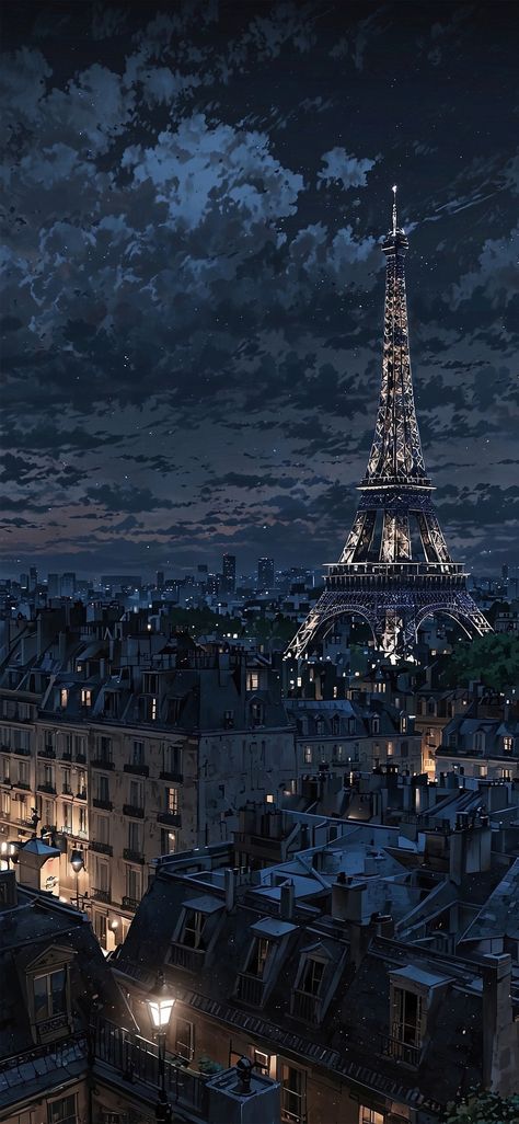 Cut Wallpaper Iphone, Midnight In Paris Wallpaper, Paris Night Wallpaper, Paris Wallpaper, Pretty Landscapes, Cool Wallpapers Art, Fantasy Art Landscapes, Phone Wallpaper Images, The Eiffel Tower