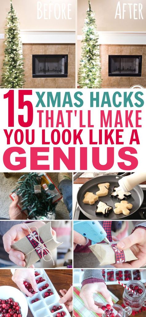 These Christmas hacks are bound to make your life so much easier this holiday season! #hacks #lifehacks #christmas #xmas #homehacks #holidays Holiday Hacks Christmas, Holiday Decor Hacks, Kindergarten Christmas Party, Christmas Decorating Hacks, 10 Days Of Christmas, Hacks Lifehacks, Holiday Hack, Christmas Kindergarten, Hosting Christmas