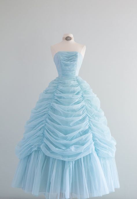 Cinderella Ballgown, Powder Blue Gown, Princess Bridesmaid Dress, Dream Gown, 1960s Dresses, Vintage Clothing Boutique, Vintage Wedding Dresses, Vintage Party Dresses, Vintage Prom