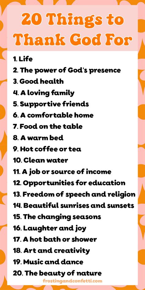 From little blessings to life-changing moments, take a minute out of your day to give thanks and reflect on all the things you can be grateful for. This list has over 100 things you can thank God for. Things I Am Thankful For List, Thank You God For Everything Be Grateful, List Of Religions, 100 Things To Be Grateful For, Things To Thank God For, Things To Be Thankful For List Of, Thanksgiving Prayers Thank You Lord, Things To Be Thankful For, I Am Grateful For List