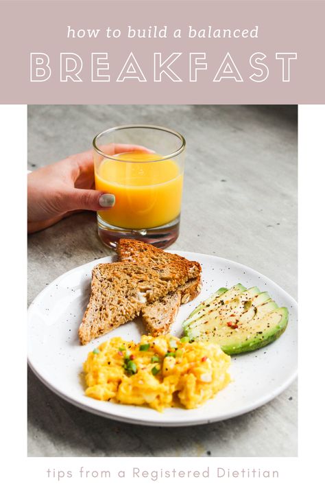 Balance Breakfast Ideas, Simple Balanced Breakfast, Dietitian Approved Breakfast, Balanced Plate Breakfast, Easy Balanced Breakfast, Balanced Breakfast Ideas Clean Eating, Balanced Healthy Breakfast, Well Rounded Breakfast, Healthy Balanced Breakfast Ideas