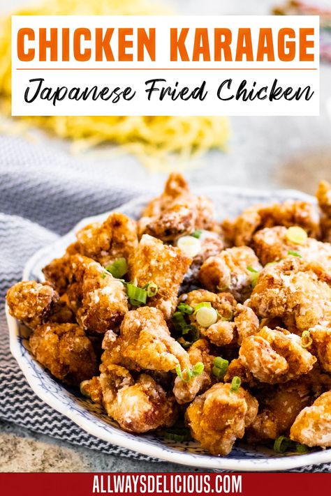 Japanese Crispy Chicken, Asian Fried Chicken Recipe, Potato Starch Fried Chicken, Cornstarch Fried Chicken, Cornstarch Chicken, Chicken Karaage Recipe, Hanukkah Recipes, Chicken Karaage, Japanese Fried Chicken