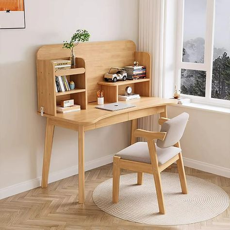 Balanbo Children's Study Desk Set: Wooden Table, Chair, Bookshelf, & Drawers for Home, Suitable for 3+ Years Old - Walmart.com Children Study Table, Kids Writing Desk, Wooden Study Desk, Modern Kids Table, Childrens Desk And Chair, Wooden Study Table, Study Table And Chair, Study Table Designs, Kids Study Table