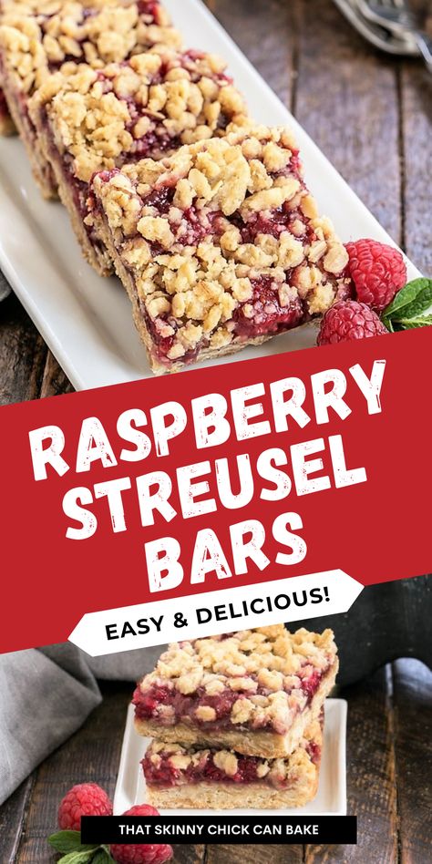 Raspberry Crumble Bars With Fresh Raspberries, Fresh Raspberry Bars Recipes, Fresh Raspberry Bars, Raspberry Bars With Fresh Raspberries, Raspberry Desserts Fresh Raspberries, Vegan Raspberry Bars, Raspberry Streusel Bars, Raspberry Christmas Desserts, Fresh Rasberry Deserts Easy