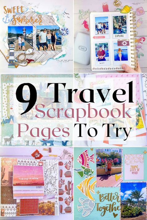 My Travel Journal, Scrapbook Examples, Scrapbooking Layouts Travel, Travel Journal Pages, Cruise Scrapbook, Travel Printables, Scrapbook Design Layout, Travel Scrapbook Pages, Beautiful Scrapbook Layouts