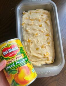 Cream Cheese Loaf, Peaches Cream Cheese, Cheese Loaf, Peach Bread, Cream Cheese Bread, Peaches And Cream, Loaf Recipes, Canned Peaches, Grandmas Recipes