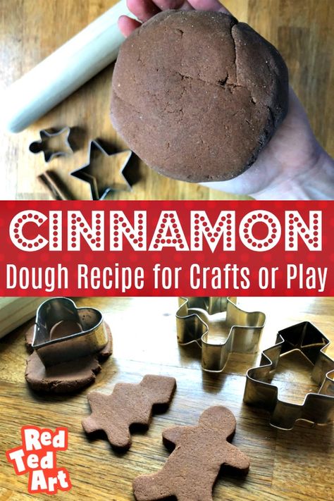 Cinnamon Salt Dough Recipe, Cinnamon Playdough, Cinnamon Play Dough, Best Salt Dough Recipe, Cinnamon Salt Dough, Cinnamon Dough, Salt Dough Projects, Cinnamon Recipe, Baby Christmas Crafts