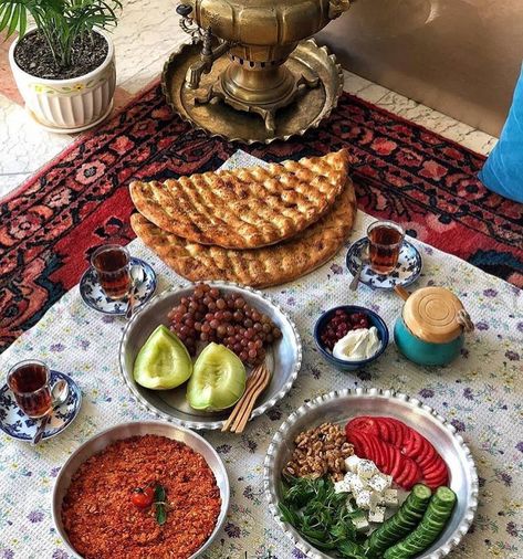 There are some Persian Breakfasts you have try when you're in Iran. Read about traditional Persian breakfasts at our website:  https://www.irandestination.com/persian-breakfast/  #breakfast #morning #kalepache #persian #persianbreakfast #iran #iranphotography #food #foodphotography #persiantea #tea #bakery #Irantravel #travellovers #traveladdict #travelgram #travelphotography #doyoutravel #travelblogger #travelnomad #explore Persian Breakfast Iran, Persian Wedding Food, Persian Tea Party, Persian Food Traditional, Iran Breakfast, Persian Food Vegetarian, Iranian Breakfast, Persian Breakfast, Persian Food Iranian Cuisine