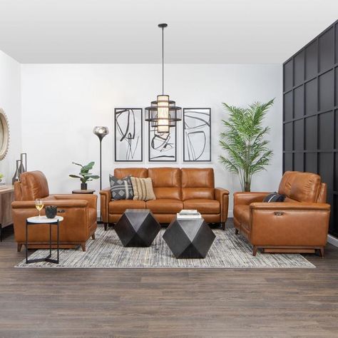 Brown leather sofa decor