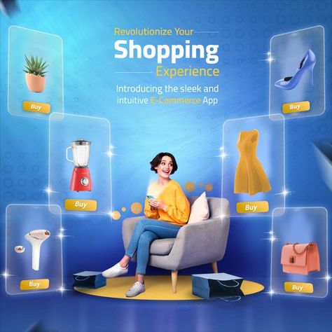 Online Shopping Ads Design, Online Shopping Social Media Design, Mobile Shop Social Media Post, App Social Media Design, Media Buying Creative Ads, Social Media Post Creative, E Commerce Poster Design, Marketing Animation, Thumbnail Inspiration