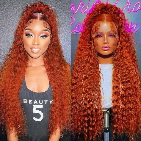 PRICES MAY VARY. 13x6 Ginger Lace Front Wigs Human Hair Material: 13x6 HD Ginger Deep Wave Lace Front Wigs For Women Pre Plucked With Baby Hair And Natural Hairline, Ginger Wigs Human Hair Soft & Shiny, Full & Thick. Comfortable & Silky Lace Front Wig Ginger Human Hair Lace Front Wigs Lace Quality: Handmade 13x6 Lace Front Wig , Not Easy To Tear Off, Soft Material Can Fit The Scalp, No Wrinkling, Natural Line With Baby Hair Around The Edges, Creates A More Realistic And Fuller Appearance Ginger Ginger Deep Wave Wig, Ginger Frontal Wig, Ginger Frontal, Color Deep Wave Wig, Ginger Lace Front Wigs, Ginger Wigs, Ginger Wig, Hair Ginger, Deep Wave Wig