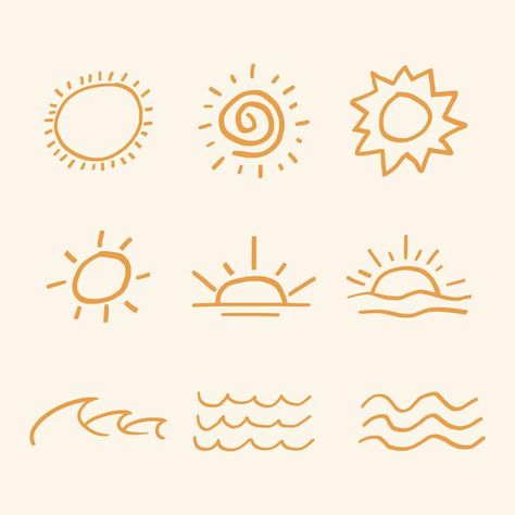 Etiqueta engomada linda del doodle del v... | Free Vector #Freepik #freevector #diseno #verano #dibujos-animados #playa Tiny Doodles, Sunset Vector, Carcase Iphone, Casino Tattoo, Graffiti Ideas, Doodles Bonitos, Cute Henna Tattoos, Themed Tattoos, Sun Drawing