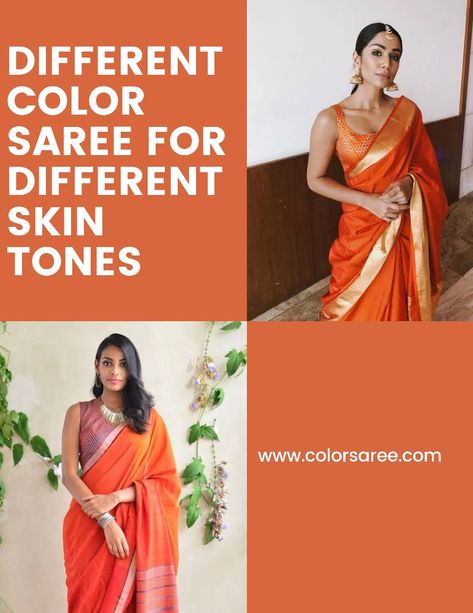 DIFFERENT COLOR SAREE FOR YOUR DIFFERENT SKIN TONE link- https://www.colorsaree.com/11-saree-colors-for-fair-brown-wheatish-and-dark-skin-tone/. A saree is the only attire in which consideration is to be given to the colors that suit your skin complexion. So look at the color combinations that gets along different skin complexions. #saree #Culture #style #trend #ethnic #Colorsaree #color #skin #tone #complexion #wheatish #fair #brown #dark Lehenga For Brown Skin, Wedding Saree For Dark Skin Tone, Which Colour Suits Brown Skin, Saree For Warm Skin Tone, Bridal Saree For Dusky Skin Tone, Lehenga For Brown Skin Tone, Saree For Dark Skin Tone Farewell, Wedding Saree For Dusky Skin Tone, Sarees For Brown Skin