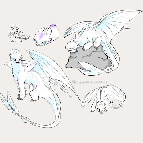 Light Fury Reference, Httyd Dragons Oc Base, Light Fury Concept Art, Httyd Night Fury Base, Lightfury Redesign, Dragon Body Base, Light Fury Art, Light Fury Oc, Dragon Project