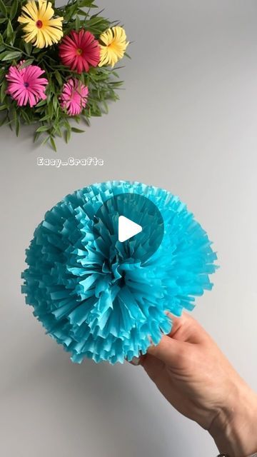 Flower Making For Decoration, Diy Flowers From Paper, Easy Decoration Ideas Party, How To Make Flower With Paper, Floral Activities, Flowers Making Crafts, Craft Ideas With Paper Easy, Paper Flowers Easy Kids, How To Make Flowers Out Of Paper