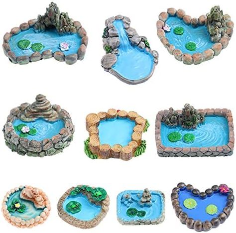 CCCYMM 10 Pieces Fairy Garden Miniature Pond Ornaments Kit for Miniature Garden Accessories Fairy Garden Decoration, Home Micro Landscape Decoration, Miniature Fairy Houses and Figurines Garden Decor Check more at https://uk.productsoffer.in/cccymm-10-pieces-fairy-garden-miniature-pond-ornaments-kit-for-miniature-garden-accessories-fairy-garden-decoration-home-micro-landscape-decoration-miniature-fairy-houses-and-figurines-garden-decor/ Resin Landscape, Pond Garden, Garden Miniature, Fairy Garden Decor, Garden Ornament, Garden Decoration, Resin Crafts, High Temperature, Fairy Garden