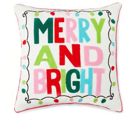 I found a Colorful Christmas Decorations, Christmas Shower Curtain, Fun Pillow, White Christmas Lights, Bright Pillows, Christmas Shower, Christmas Shower Curtains, Rainbows Christmas, Merry Bright Christmas