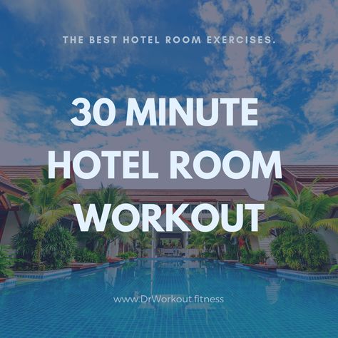 30 Minute Hotel Room Workout #travel #hotel #workout Calisthenics Diet, Dr Workout, Calisthenics Program, Calisthenics Workout Routine, Calisthenics Routine, Hotel Room Workout, Room Workout, Beginner Calisthenics, Hotel Workout