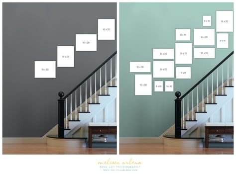 melissa-arlena-staircase-picture-wall-design-102 Staircase Picture Wall, Picture Wall Staircase, Decoration Cage Escalier, Stairway Picture Wall, Stairway Pictures, Foto Scale, Stairway Photos, Wall Staircase, Stairway Gallery