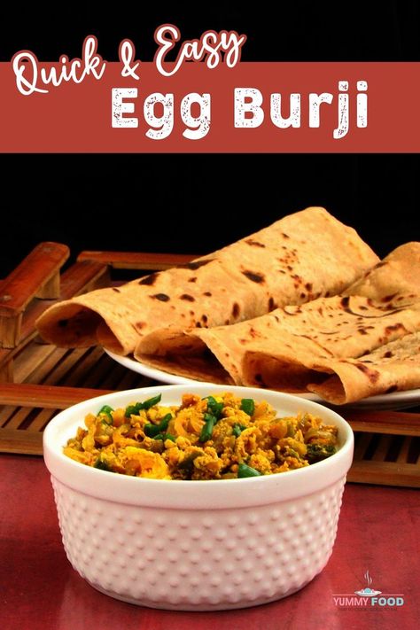 Egg Burji, Roti Indian, Egg Recipes Indian, Indian Flat Bread, Light Dinner Recipes, Scrambled Eggs Recipe, Flat Bread, Eggs Recipe, Indian Breakfast