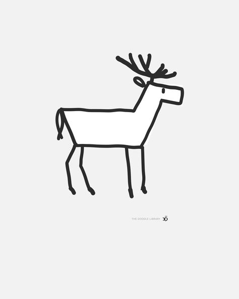 oh deer #simpledrawing #doodle Cartoon Deer Drawing Easy, Deer Drawings Simple, Deer Doodle Easy, Deer Drawings Easy, Deer Cartoon Drawing, Hunting Doodles, Deer Drawing Simple, Simple Deer Drawing, Deer Art Illustration