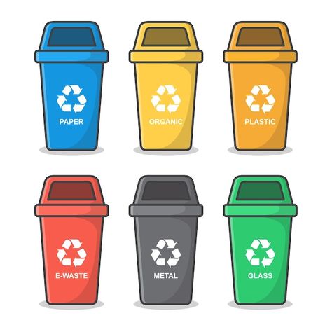 Recycle Bin Drawing, Recycle Drawing, Recycle Bin Icon, Recycle Bins, Paper Flower Wall Art, Recycling Activities, Garbage Recycling, City Paper, Recycle Symbol