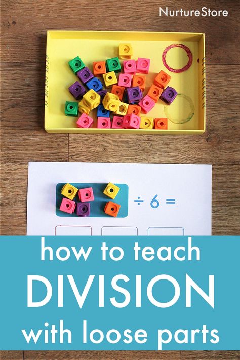 Division With Manipulatives, Math Division Activities, Division Manipulatives, Division Activities 3rd Grade, Division Craft, How To Teach Division, Third Grade Division, Teach Division, Division Art