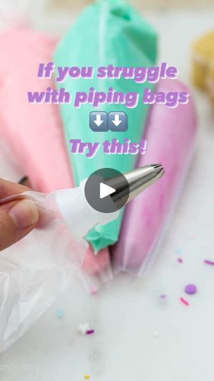 Piping Bag Hacks, Frosting Decorating, Beyond Frosting, Frosting Buttercream, Piping Buttercream, Cupcake Piping, Piping Frosting, Decorator Frosting, Cake Decorating Icing