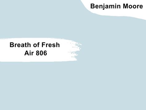 While this paint color from Benjamin Moore has been around for some time, it has not stopped being popular. Breath of Fresh Air is a quietly soothing color that throws hints of warmth and coolness. You can lighten the mood in your laundry room with this color. Benjamin Moore Breath Of Fresh Air Paint, Bm Breath Of Fresh Air, Benjamin Moore Breath Of Fresh Air, Breath Of Fresh Air Benjamin Moore, Best Laundry Room Paint Colors, Laundry Room Paint Colors, Pale Grey Paint, Light Blue Paint Colors, Laundry Room Paint Color