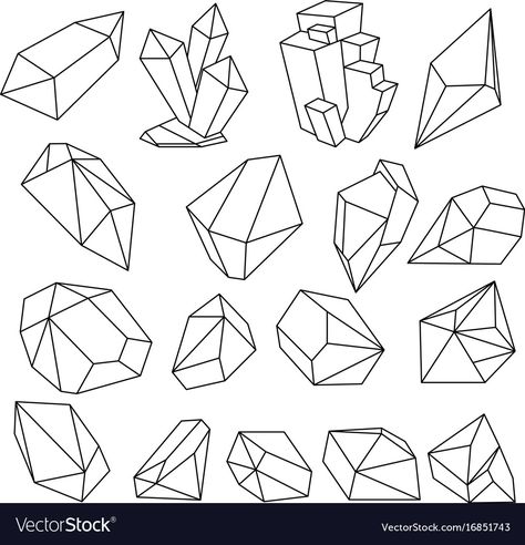 Geometric Box, Diamond Outline, مركز ثقافي, Shapes Vector, Geometric 3d, 3d Crystal, Retro Background, 3d Shapes, Crystal Art