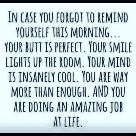 You're perfect the way you are. Learn to love the person in the mirror. Today I am Enough Quotes Good Morning Positive Thoughts, Good Enough Quotes, Good Morning Positive, Enough Quotes, You Are Enough Quote, Mirror Quotes, Enough Is Enough Quotes, Quotes Good Morning, Worthy Quotes