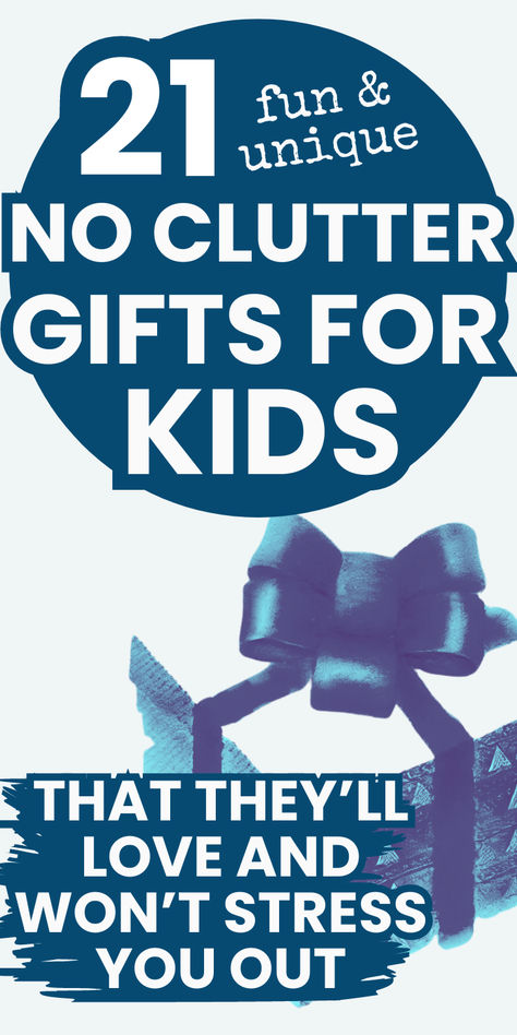 Looking for minimalist gifts that are still fun for kids? Don't miss these 21 fun non toy kids gifts that won't just sit on a shelf. You won't just find experience gifts on this list, there are lots of unique ideas that kids will love (and will make a minimalist mom less stressed!).  Find a no clutter gift for kids today! Christmas Children Gifts, Gift Of Time Ideas Kids, Group Gifts For Kids, Unique Christmas Gifts For Kids, Non Toy Christmas Gifts For Kids, Non Toy Gifts For Kids, Kids Birthday Gift Ideas, Experience Gifts For Kids, Free Gift Ideas