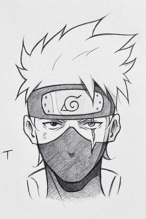 Kakashi Simple Drawing, Diwali Sketch, Easy Manga Drawings, Kakashi Drawing, Naruto Drawings Easy, Anime Face Drawing, Tools Drawing, Naruto Sketch Drawing, Naruto Sketch