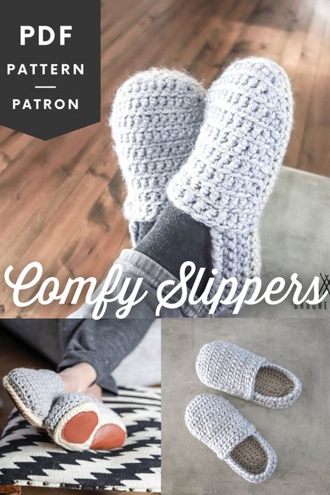 Crochet these quick and easy adult slippers for dad this Father's Day with the Comfy Slippers Crochet Pattern! Perfect for dad! #CrochetPattern #ComfySlippers #AdultSlippersPattern #CrochetSlippersPattern #SlippersCrochetPattern #Yarn #Crafts #Crochetmilie #CraftEvangelist Crochet House Slippers For Men, Crochet Gifts For Father's Day, Crochet Fathers Day Gifts Free Pattern, Crochet For Father’s Day, Crochet Fathers Day Gift, Fathers Day Crochet Ideas, Crochet Gift For Dad, Crochet Ideas For Dad, Crochet For Dad