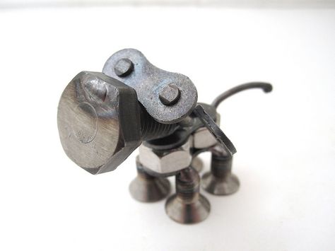 welded nuts and bolts dog sculptures | Recent Photos The Commons Getty Collection Galleries World Map App ... Bolt Art, Bolt Dog, Metal Sculpture Artists, Nuts And Bolt, Welding Crafts, Welding Art Projects, Diy Welding, Metal Welding, Dog Sculpture