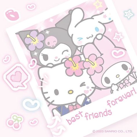 ⤹ do not repost please ८ ⑅◞ ◟ა Images Hello Kitty, Karakter Sanrio, My Melody Wallpaper, Seni Vintage, Hello Kitty Friends, Soft Pink Theme, Melody Hello Kitty, Hello Kitty Aesthetic, Hello Kitty Art