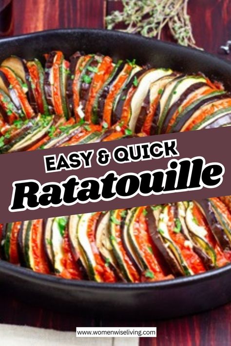 A vibrant image of a delicious ratatouille dish, showcasing colorful vegetables like eggplant, zucchini, and bell peppers. The pin highlights the ultimate ratatouille recipe, perfect for family meals and encouraging kids to enjoy healthy vegetables. #Ratatouille #FamilyMeals Vegetarian Ratatouille Recipe, Root Vegetable Ratatouille, Fall Ratatouille Recipe, Easy Veggie Dinner Recipes, Ratatouille Recipe Traditional, Ratatouille Recipe Easy, Veggie Medley Recipes, Best Ratatouille Recipe, Ratatouille Dish